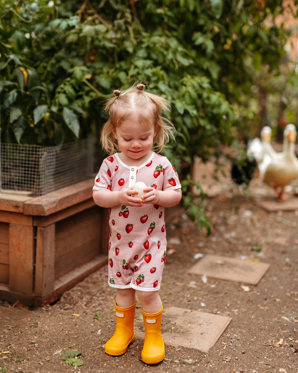 Strawberry Organic Cotton Shortall