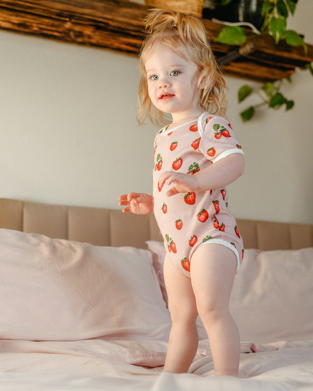 Strawberry Organic Cotton Short Sleeve One Piece