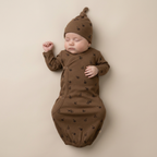 Organic Kimono Infant Sleep Gown - Apple