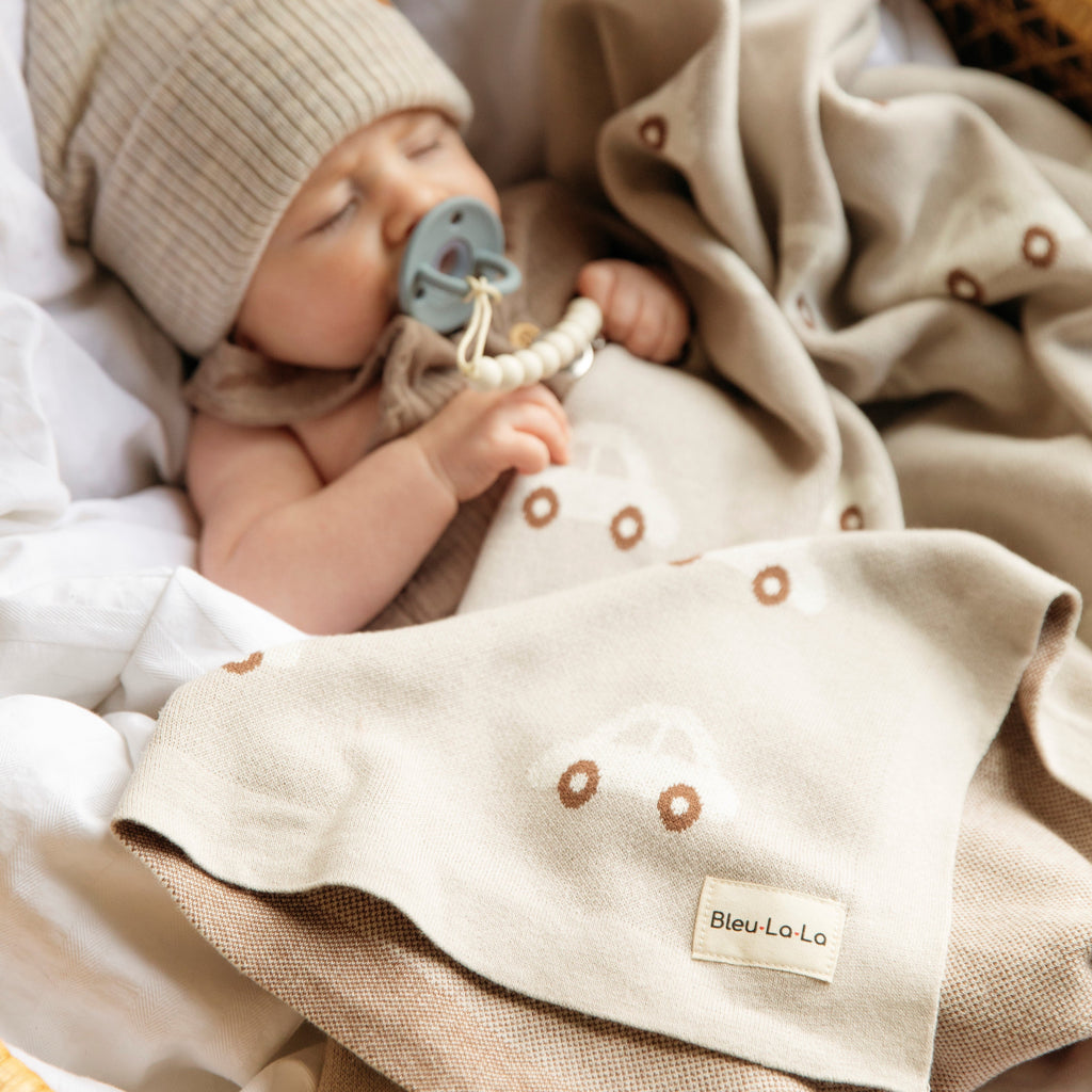 100% Cotton Luxury Knit Car Swaddle Blanket