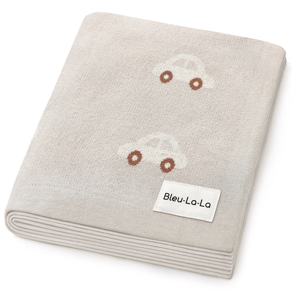 100% Cotton Luxury Knit Car Swaddle Blanket