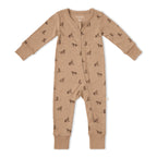 Organic 2-Way Zip Romper - Woodland Fox