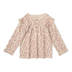 Organic Ruffle Sleeve Top Set of 2 - Petal Whispers + Dusty Rose