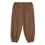 Organic Twill Joggers Pants - Brown