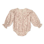 Organic Ruffle Bubble Romper - Petal Whispers