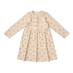 Organic Buttoned Dress - Tiny Bows
