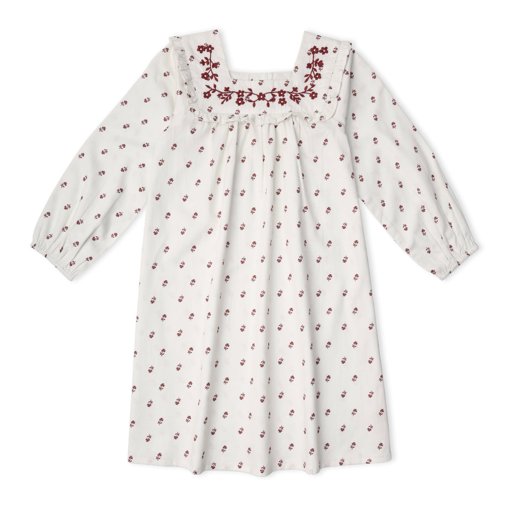 Organic Twill Dress - Forest Scatter