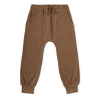 Organic Fleece Jogger Pants - Brown