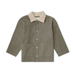 Organic Twill Button Jacket - Olive