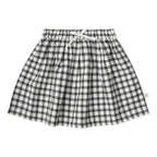 Organic Twill Skirt - Charcoal Plaid