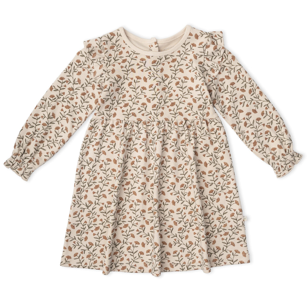 Organic Ruffle Sleeve Dress - Rustbloom