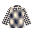 Organic Twill Button Jacket - Midnight Check