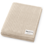 Organic Ribbed Knit Cotton Baby Blanket