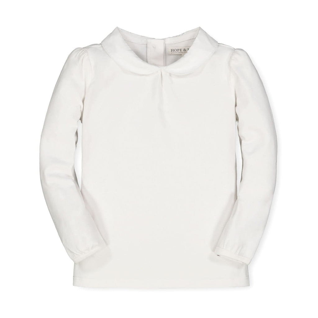 Knit Top with Woven Collar