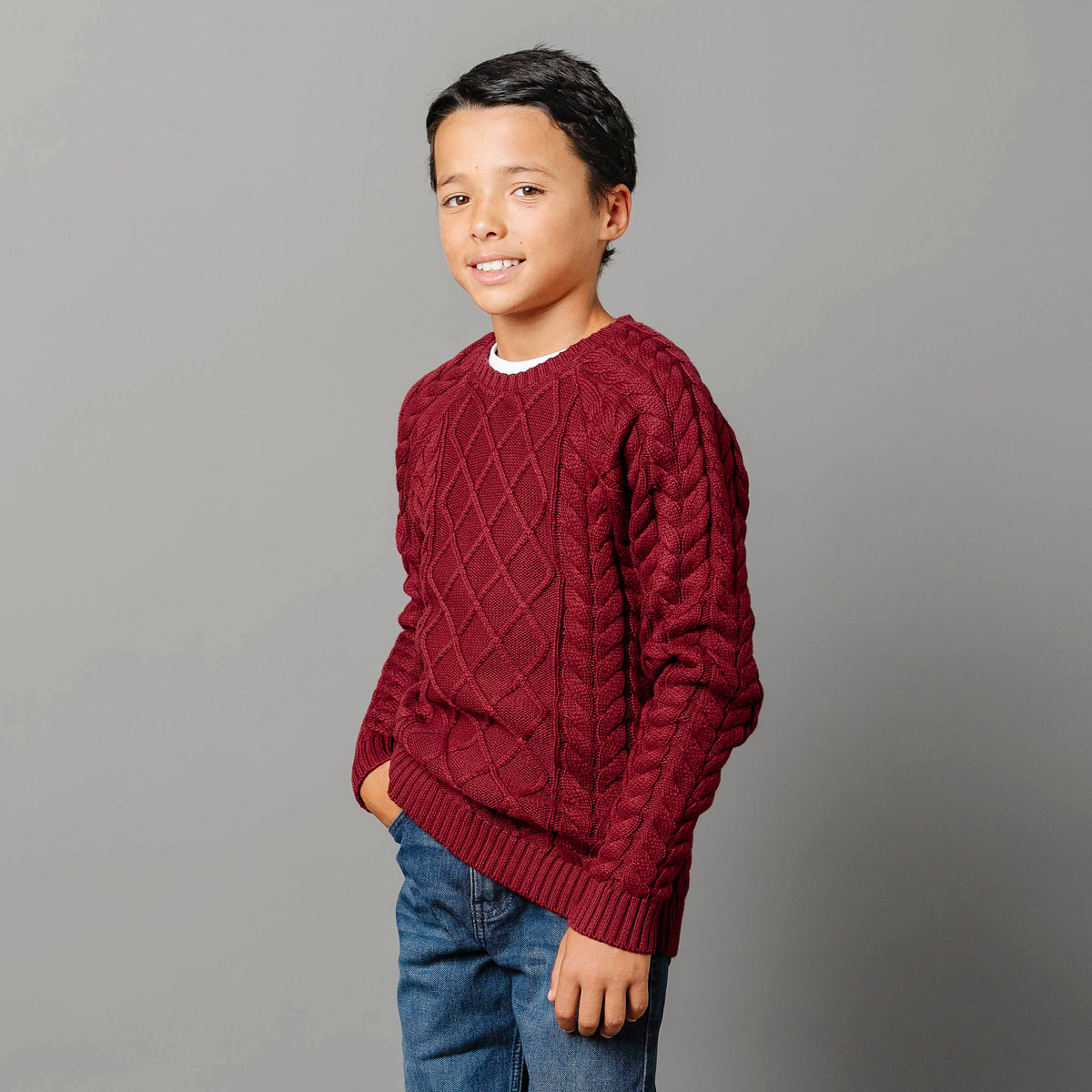 Organic Raglan Fisherman Sweater - Baby