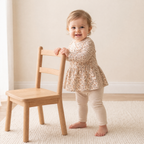 Organic Bodysuit Dress & Leggings Set - Rustbloom