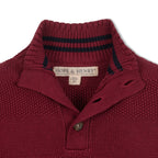 Organic Mock Neck Stripe Sweater