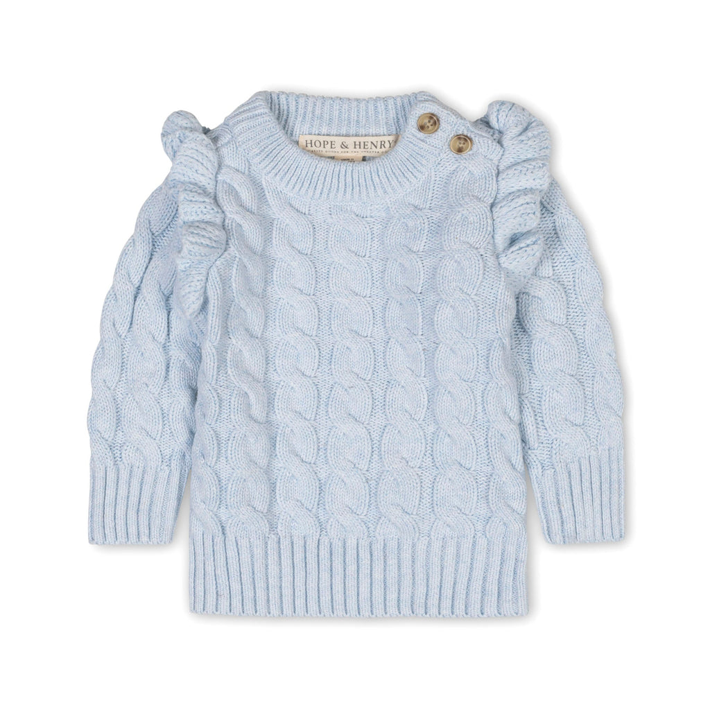Organic Mock Neck Ruffle Sweater