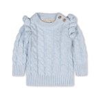 Organic Mock Neck Ruffle Sweater
