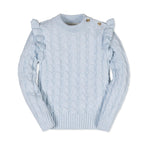 Organic Mock Neck Ruffle Sweater