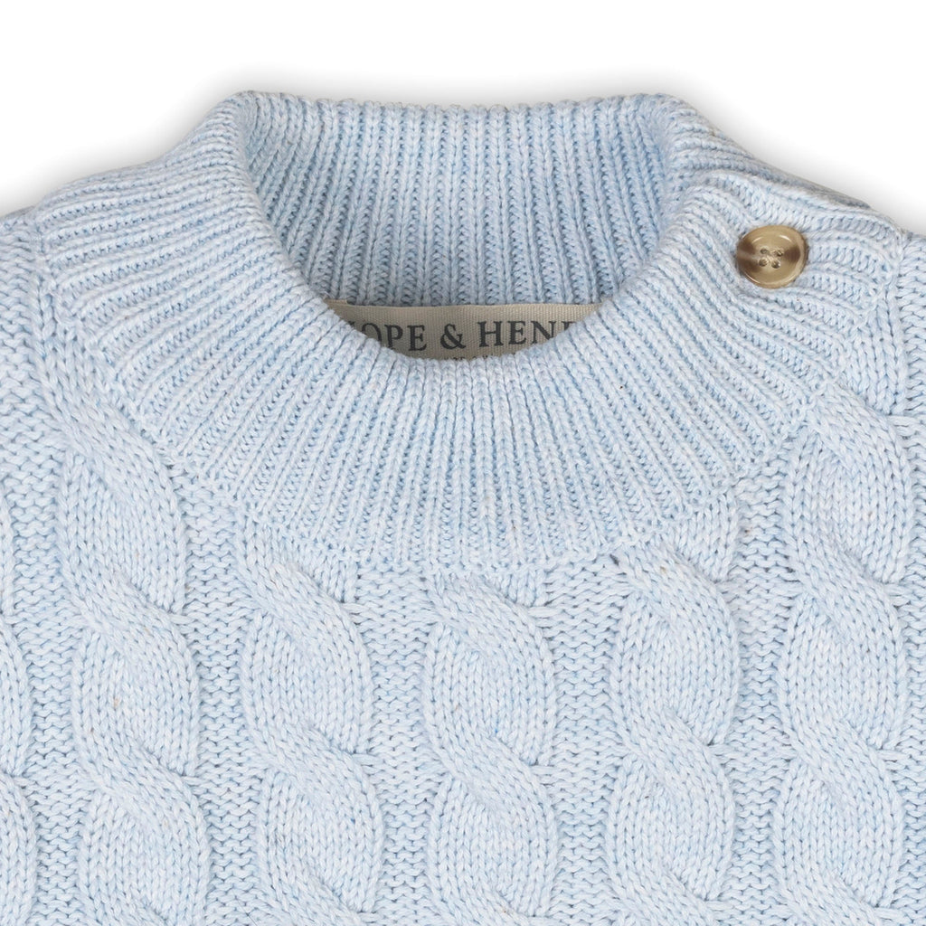 Organic Mock Neck Ruffle Sweater