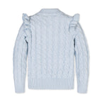 Organic Mock Neck Ruffle Sweater