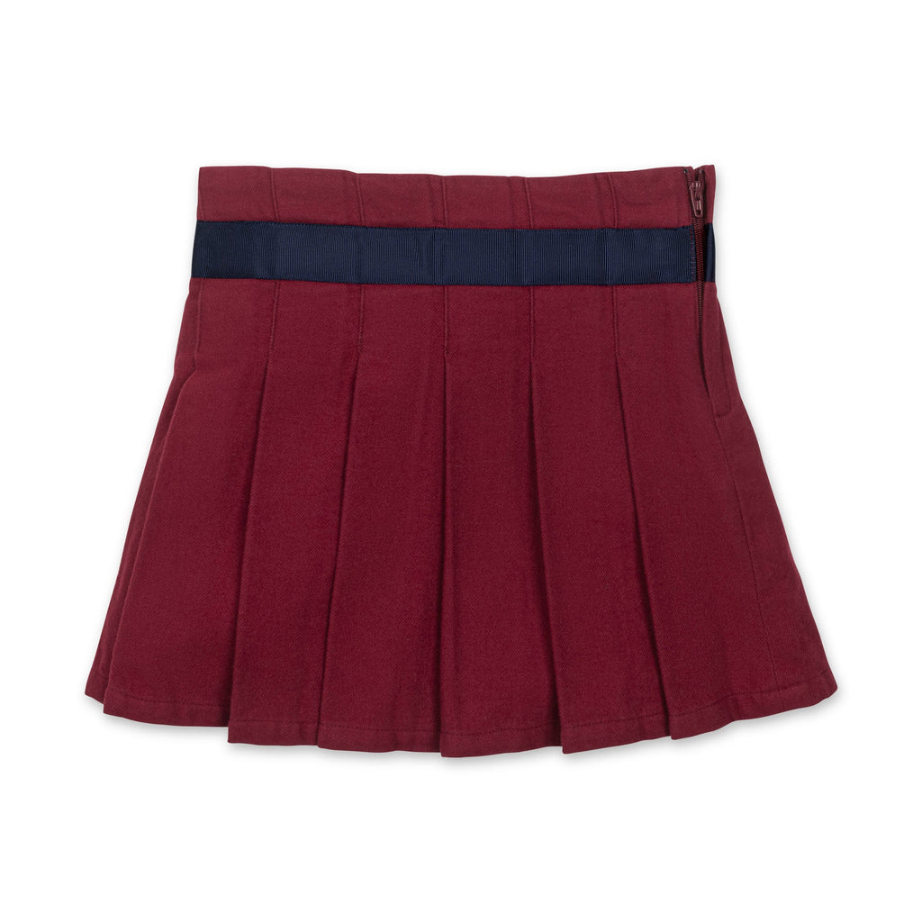 Organic Pleated Skirt with Bow