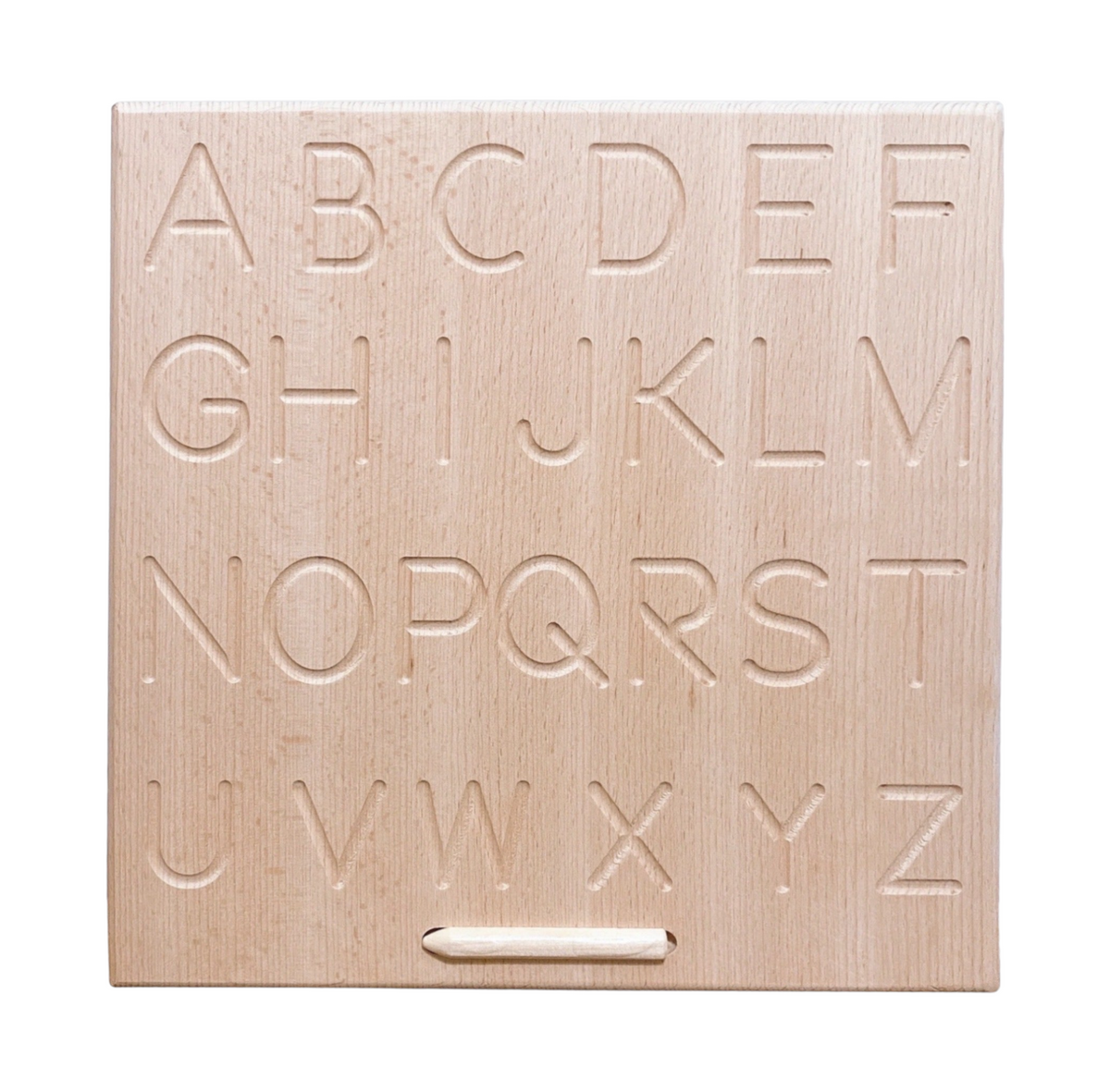 **Pre-Order (Ships in 2–3 Weeks)** Wooden Reversible Alphabet Tracing Board – ABC Upper & Lowercase Learning Aid