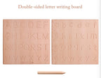 **Pre-Order (Ships in 2–3 Weeks)** Wooden Reversible Alphabet Tracing Board – ABC Upper & Lowercase Learning Aid