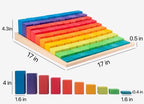 100-Piece Large Stepped Counting Building Block Set - Primary (Stained)