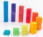 100-Piece Large Stepped Counting Building Block Set - Primary (Stained)