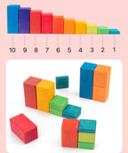 100-Piece Large Stepped Counting Building Block Set - Primary (Stained)