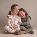 Organic Ruffle Sleeve Top Set of 2 - Winter Berry + Olive