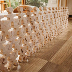 32-Piece Wooden "Little People" Balancing Set - Natural