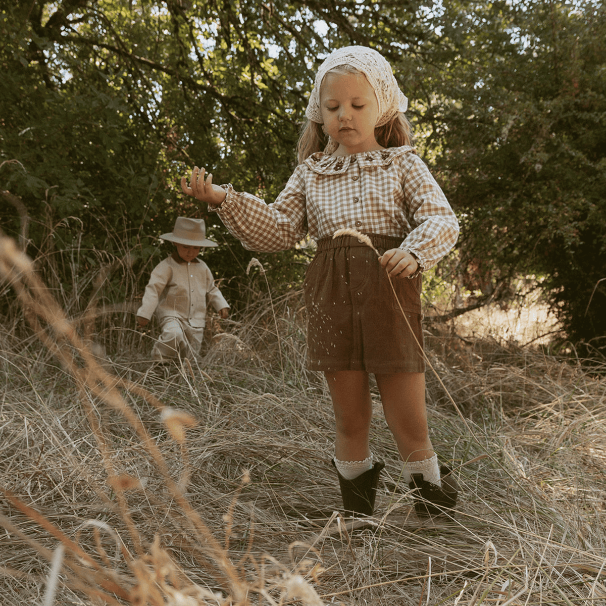 Organic Corduroy Skirt - Brown