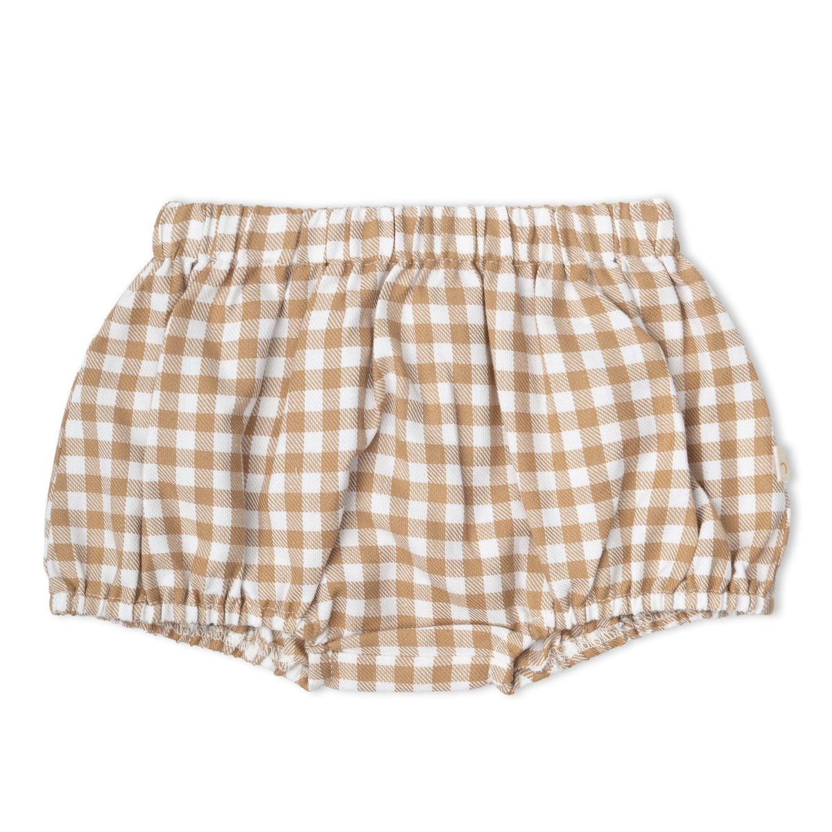 Organic Peter Pan Collar Dress - Oat Gingham