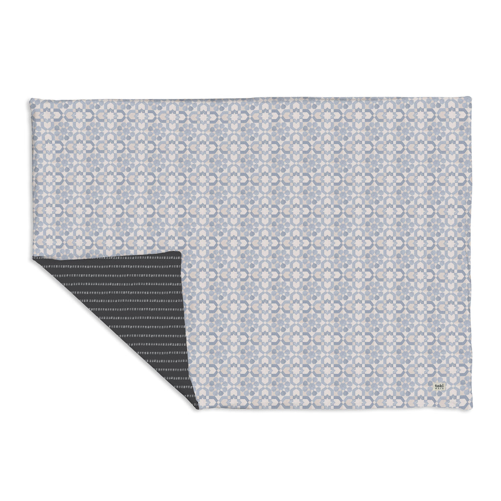 Blue Tile Organic Cotton Mat