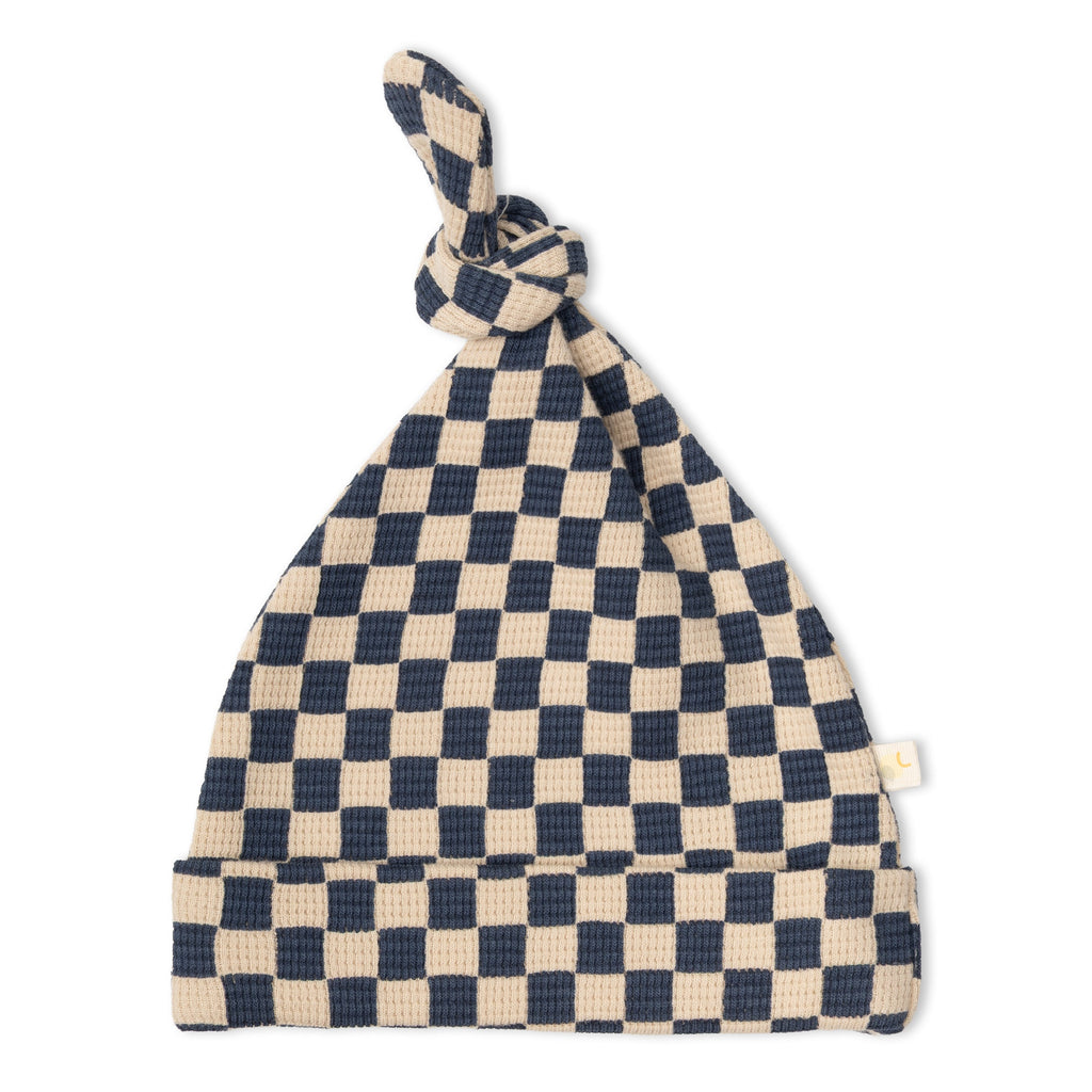 Organic Knotted Baby Gown - Midnight Check
