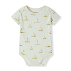 Sailboat Melody Organic Cotton Short Sleeve One Piece