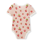 Strawberry Organic Cotton Short Sleeve One Piece