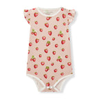 Strawberry Organic Cotton Ruffle One Piece