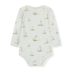 Sailboat Melody Organic Cotton Long Sleeve One Piece