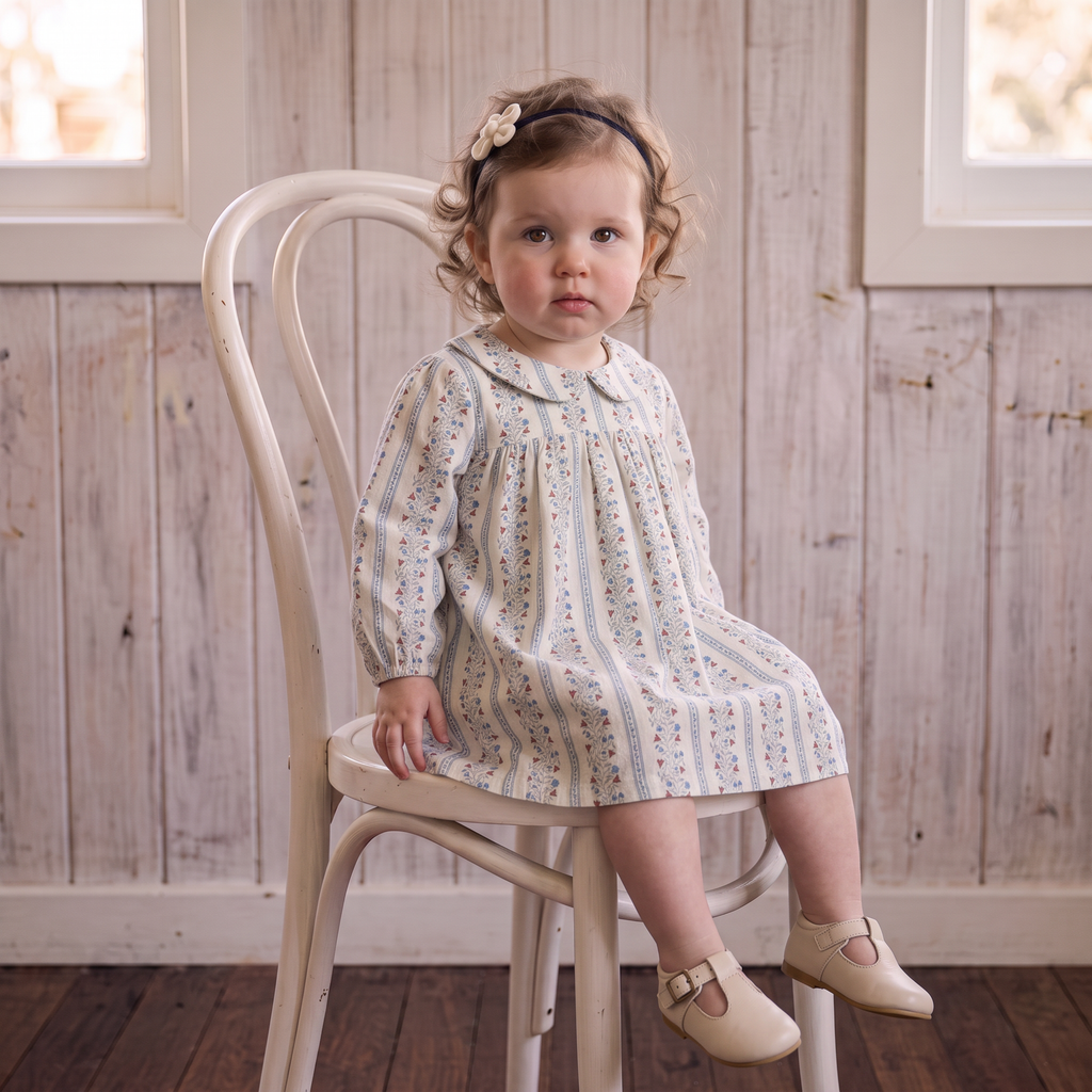 Organic Peter Pan Collar Dress - Vine Trail