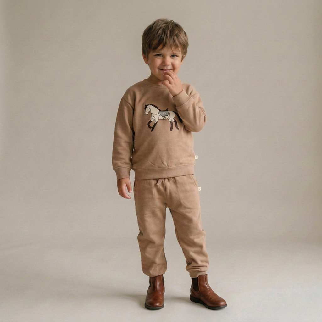 Organic Fleece Jogger Pants - Taupe
