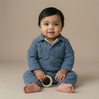 Organic Corduroy Jumpsuit - Navy