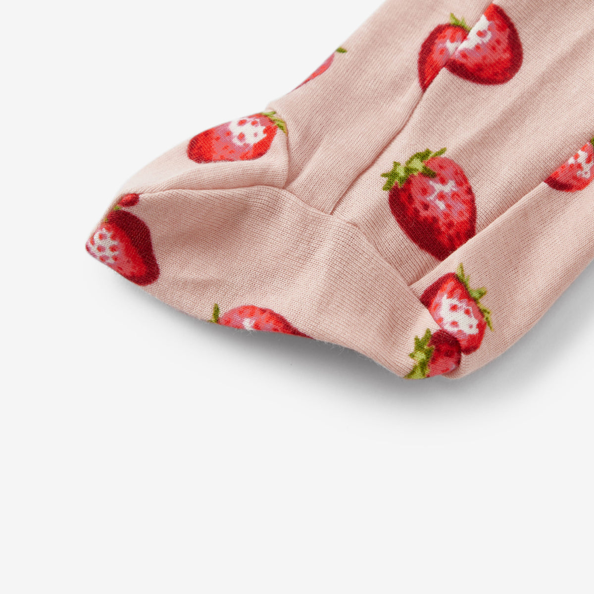 Strawberry Organic Cotton Ruffle Footed Romper