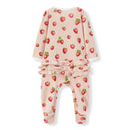 Strawberry Organic Cotton Ruffle Footed Romper