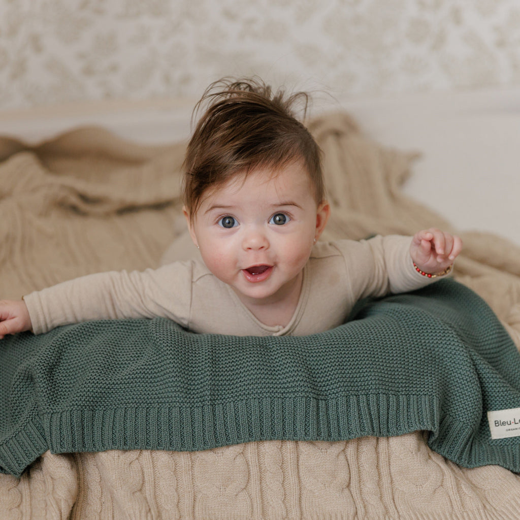 Heritage Knit - 100% Organic Cotton Luxury Knit Baby Swaddle Blanket