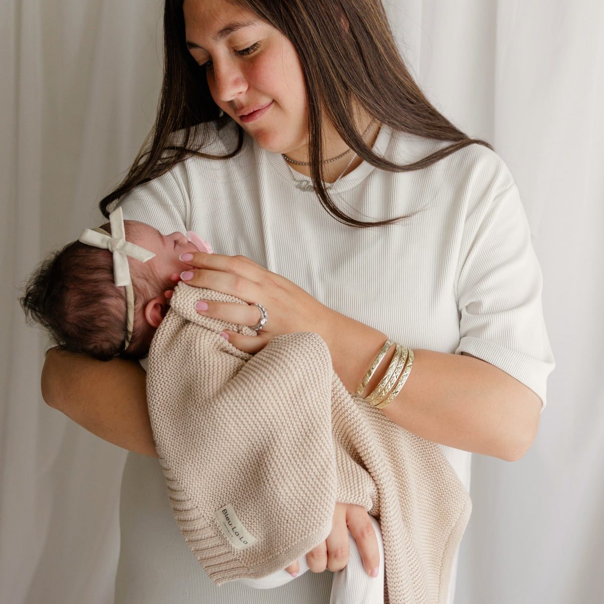 Heritage Knit - 100% Organic Cotton Luxury Knit Baby Swaddle Blanket
