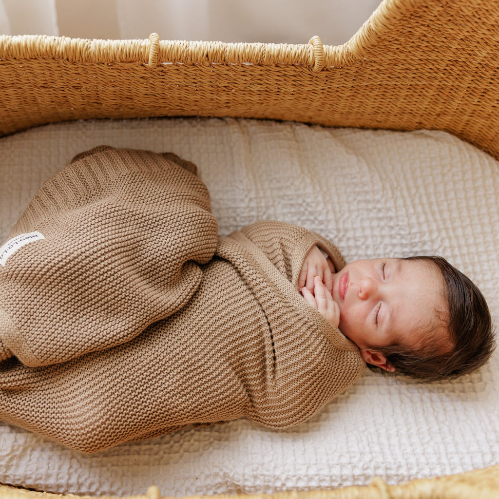 Heritage Knit - 100% Organic Cotton Luxury Knit Baby Swaddle Blanket